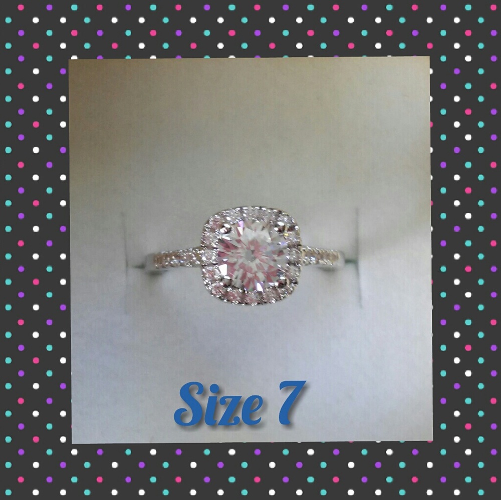 2 CT Princess Cut CZ Sterling Silver Ring